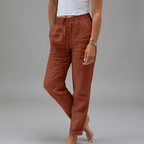 Women's Relaxed Pull-On Pants – High Waist Elastic Waist Casual Trousers