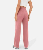 Women's Stretch Tailored Pants – High Waist Straight Leg Everyday Trousers