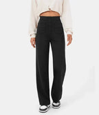 Women's Stretch Tailored Pants – High Waist Straight Leg Everyday Trousers
