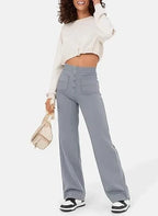 Women's Stretch Pull-On Pants – High Waist Elastic Waist Casual Trousers