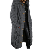 Women's Relaxed Chunky Cardigan – Long Sleeve Winter Cardigan