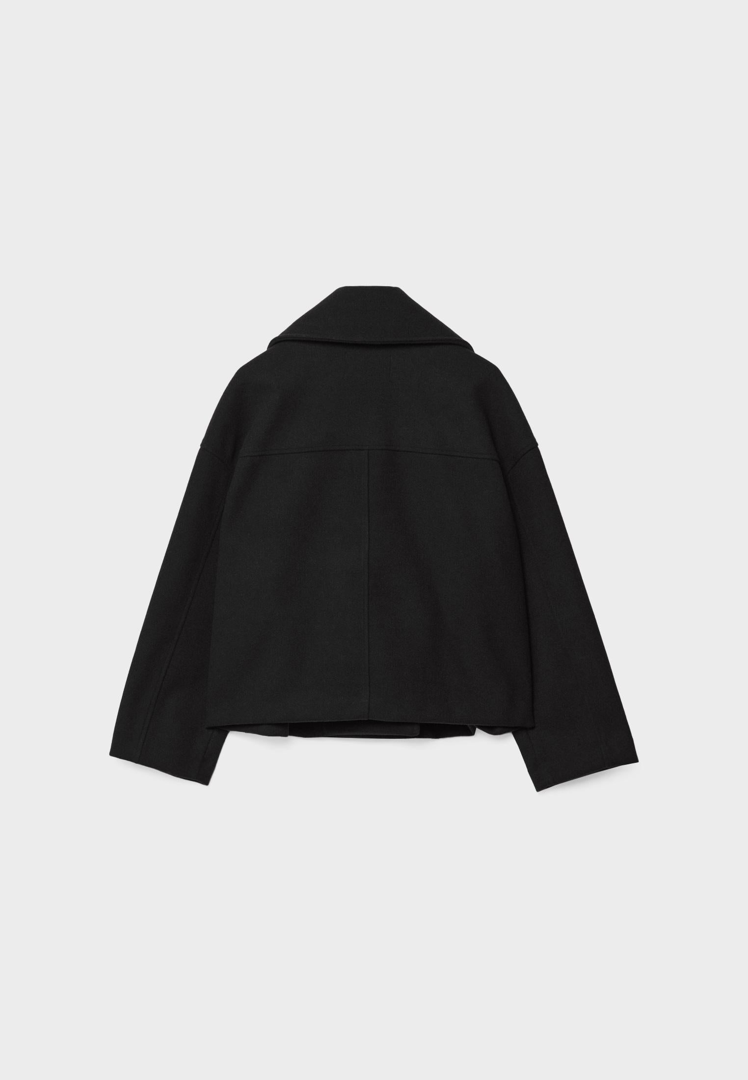 Women's Wool Blend Overcoat – Double-Breasted Winter Coat