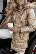 Women's Hooded Puffer Jacket – Cotton Winter Coat