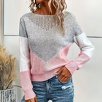 Women's Casual Autumn Sweater – Relaxed Long Sleeve Knit Sweater