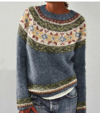Women's Everyday Crew Neck Sweater – Relaxed Long Sleeve Knit Sweater