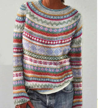 Women's Everyday Crew Neck Sweater – Relaxed Long Sleeve Knit Sweater