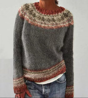 Women's Everyday Crew Neck Sweater – Relaxed Long Sleeve Knit Sweater