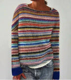 Women's Everyday Crew Neck Sweater – Relaxed Long Sleeve Knit Sweater