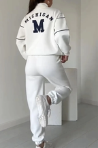 Women's Quarter Zip Tracksuit – Relaxed Jogger Lounge Set