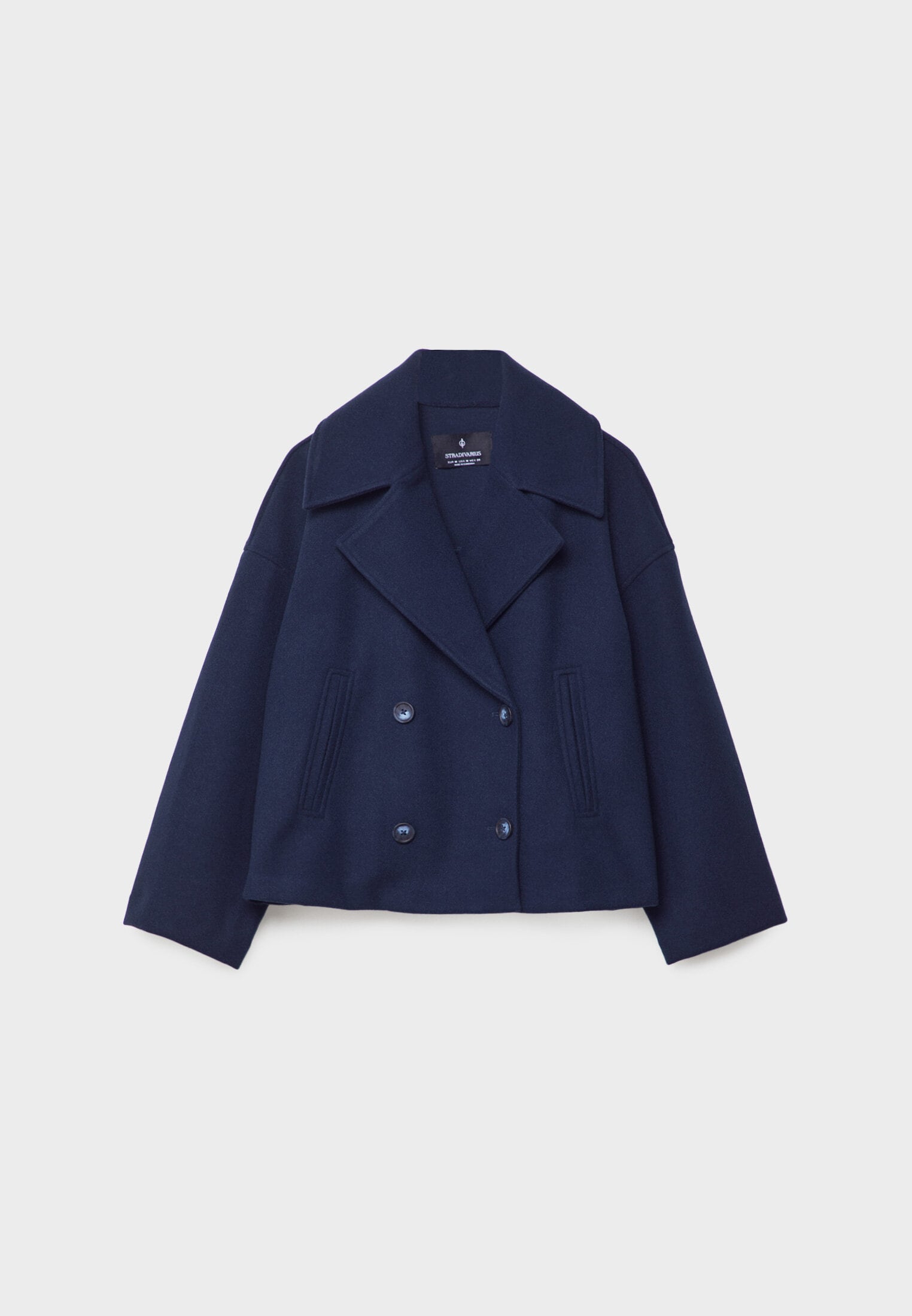 Women's Wool Blend Overcoat – Double-Breasted Winter Coat