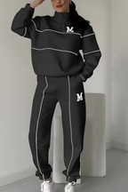 Women's Quarter Zip Tracksuit – Relaxed Jogger Lounge Set