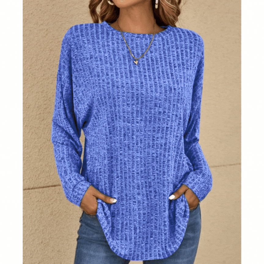 Women's Relaxed Oversized Winter Sweater – Long Sleeve Knit Sweater