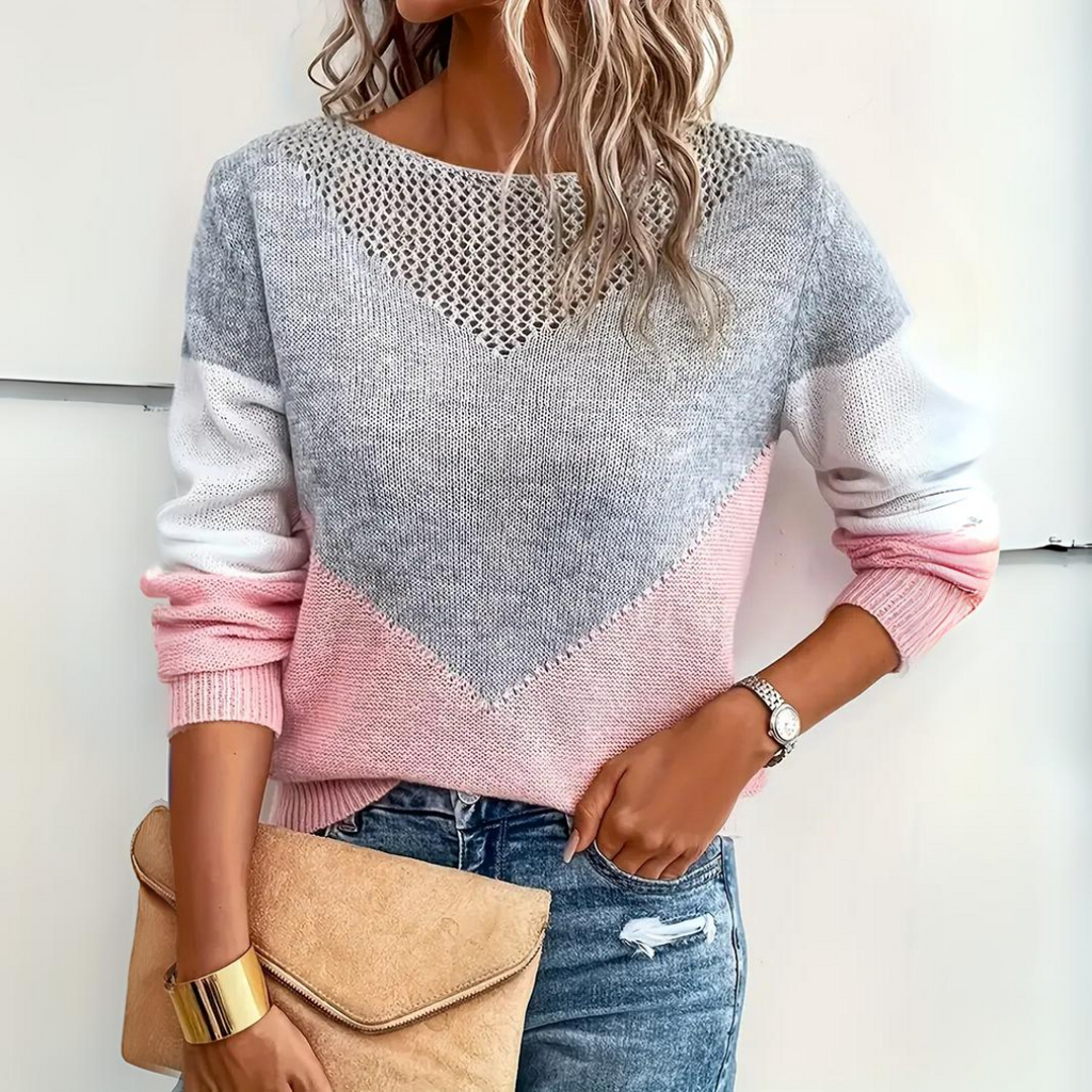 Women's Casual Autumn Sweater – Relaxed Long Sleeve Knit Sweater
