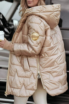 Women's Hooded Puffer Jacket – Cotton Winter Coat