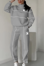Women's Quarter Zip Tracksuit – Relaxed Jogger Lounge Set