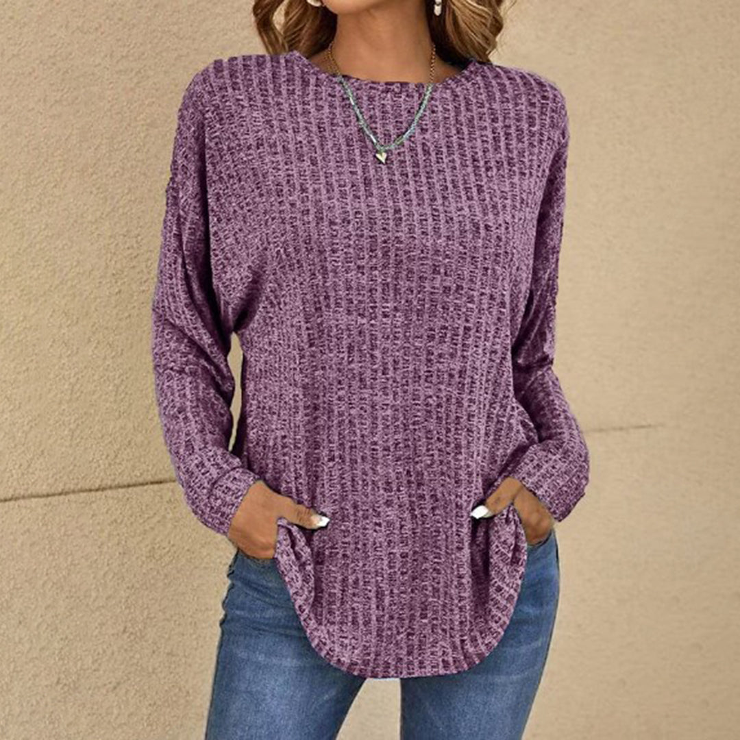 Women's Relaxed Oversized Winter Sweater – Long Sleeve Knit Sweater