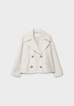 Women's Wool Blend Overcoat – Double-Breasted Winter Coat