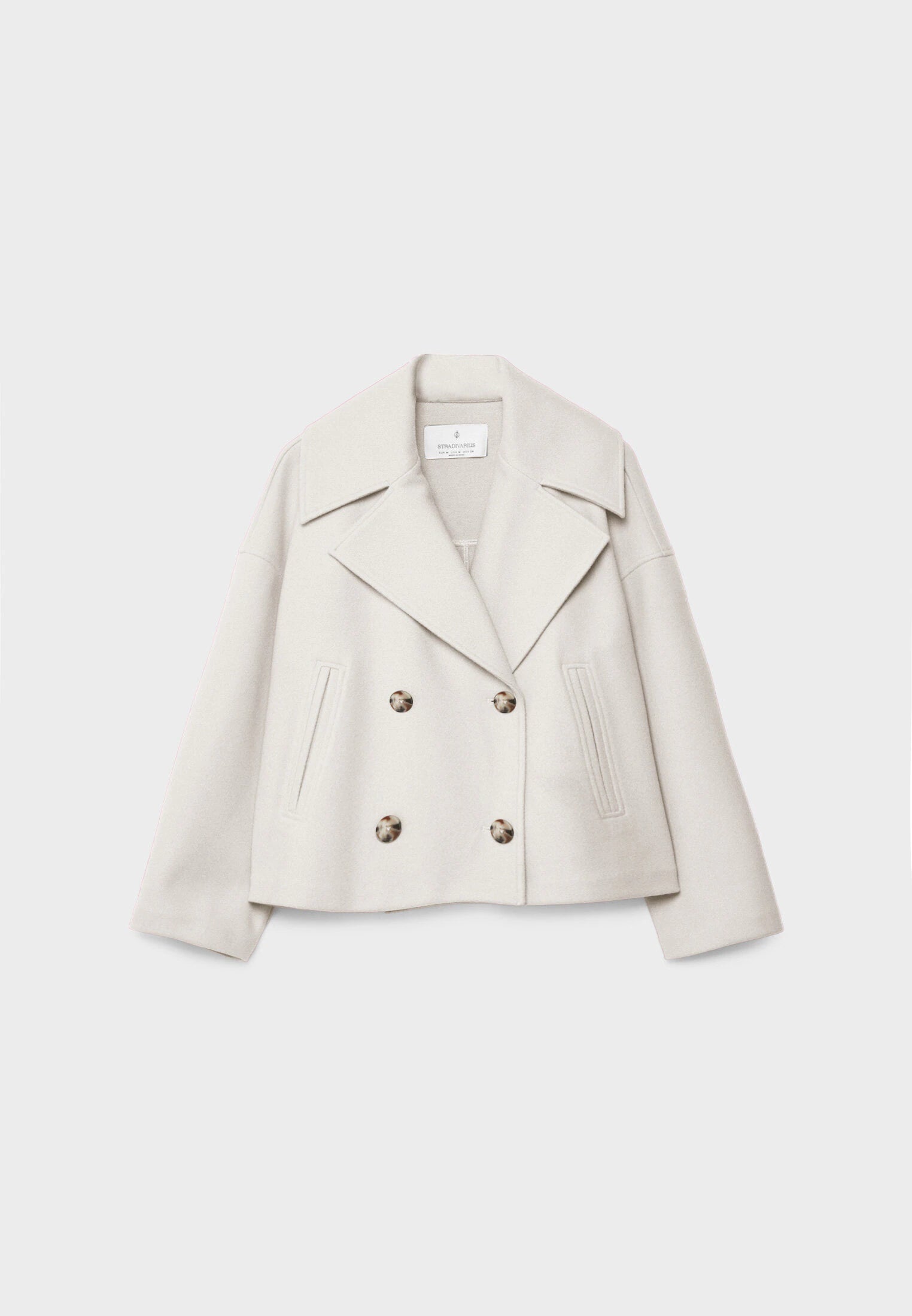 Women's Wool Blend Overcoat – Double-Breasted Winter Coat