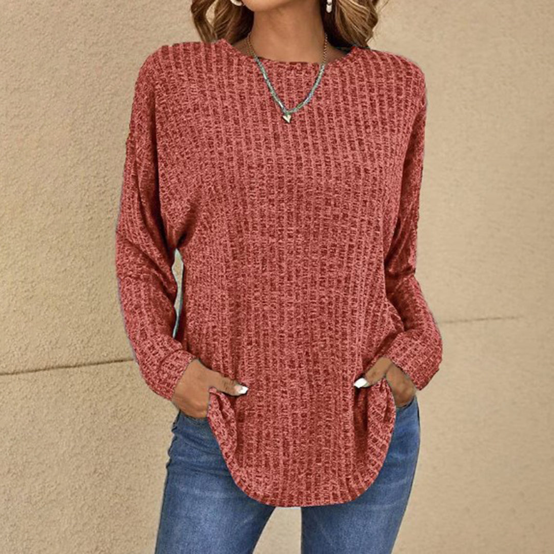 Women's Relaxed Oversized Winter Sweater – Long Sleeve Knit Sweater