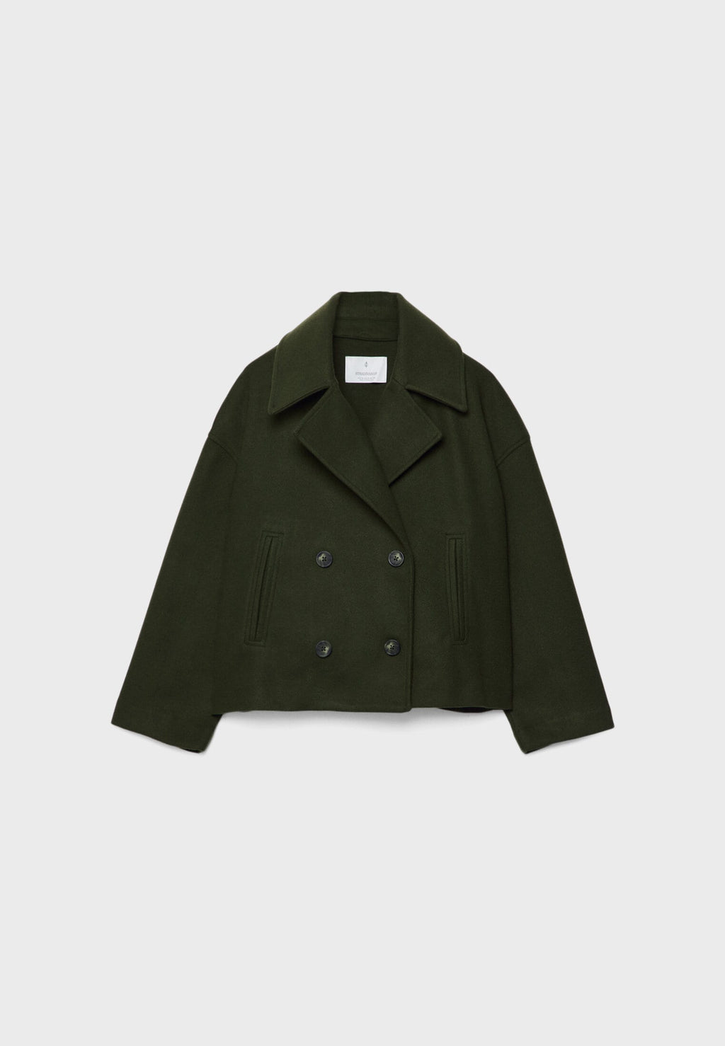 Women's Wool Blend Overcoat – Double-Breasted Winter Coat