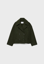 Women's Wool Blend Overcoat – Double-Breasted Winter Coat