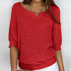 Women's Cross Knit Winter Sweater – Relaxed Long Sleeve Sweater