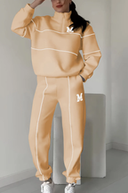 Women's Quarter Zip Tracksuit – Relaxed Jogger Lounge Set