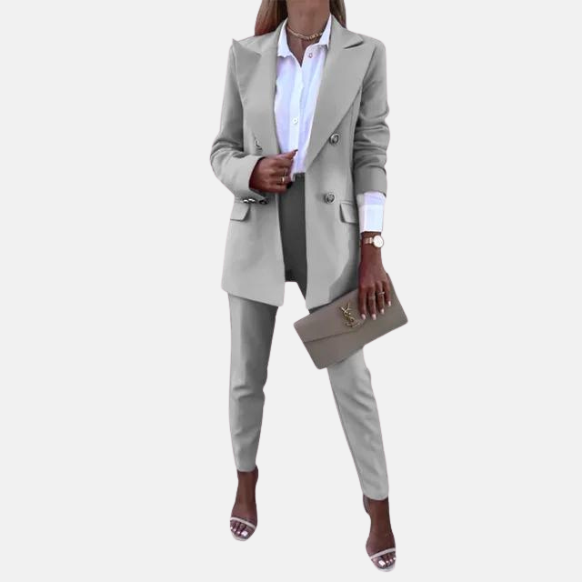 Women's Asymmetrical Pants Set – Statement Top & Wide Leg Trousers