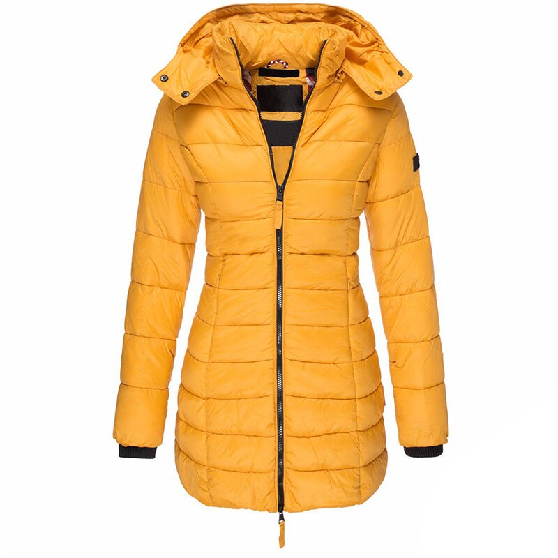 Women's Long Down Coat – Hooded Winter Puffer