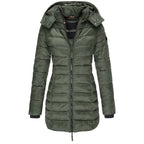 Women's Long Down Coat – Hooded Winter Puffer