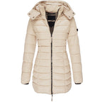 Women's Long Down Coat – Hooded Winter Puffer