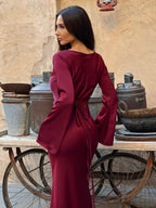Women's Tailored Long Sleeve Dress – Fitted Day-to-Evening Occasion Dress