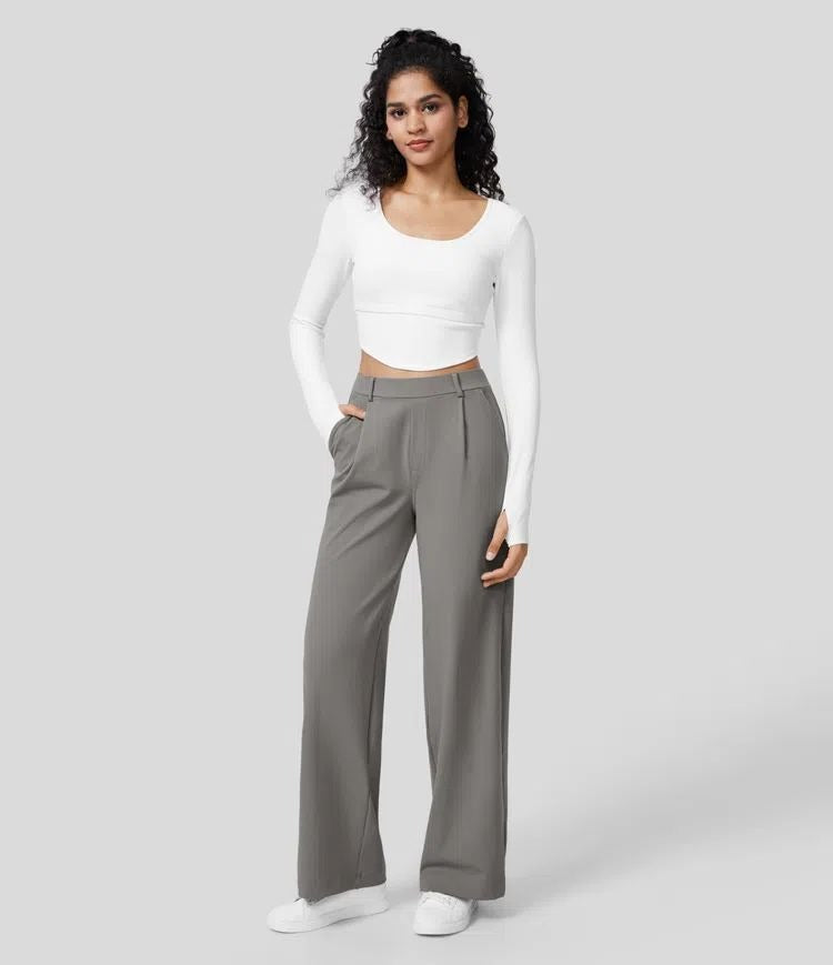 Women's Straight Leg Pants – Smart Casual Office Pants
