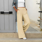 Women's Day-to-Evening Dress Pants – Stretch Tailored Straight Leg Trousers