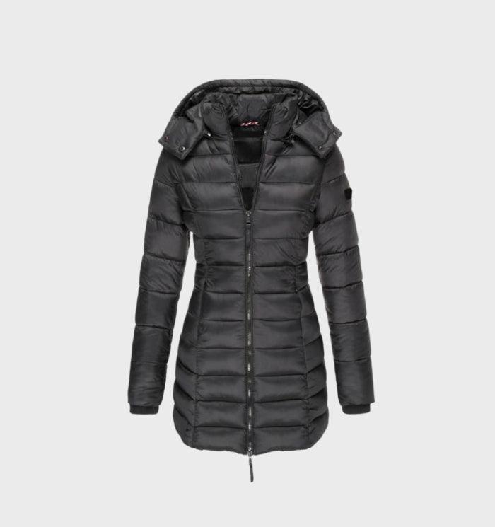 Women's Weather Resistant Hooded Coat – Soft Lined Long Winter Jacket