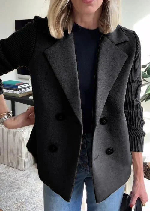 Women's Structured Tailored Coat – Classic Fit Button Front Overcoat