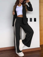 Women's Tailored Blazer Set – Wide Leg Office Co-Ord Suit