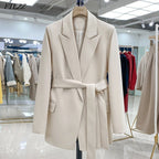 Women's Open Front Longline Blazer – Relaxed Tailored Jacket