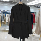 Women's Open Front Longline Blazer – Relaxed Tailored Jacket