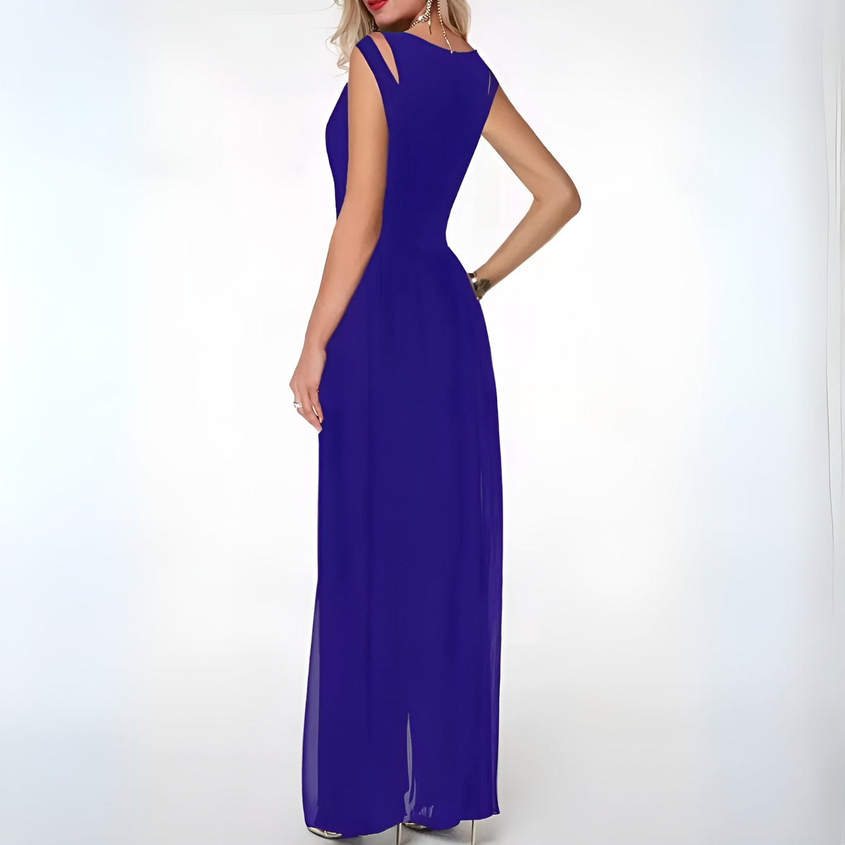 Women's Relaxed Occasion Jumpsuit – Sleeveless Flowy Wide Leg Jumpsuit