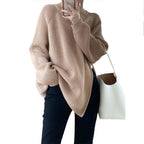 Women's Zipper Turtleneck Sweater – Long Zip High Collar Pullover