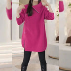 Women's Zipper Turtleneck Sweater – Long Zip High Collar Pullover
