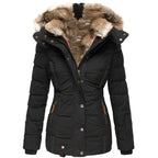 Women's Water Resistant Fur Hood Parka – Fleece Lined Winter Jacket