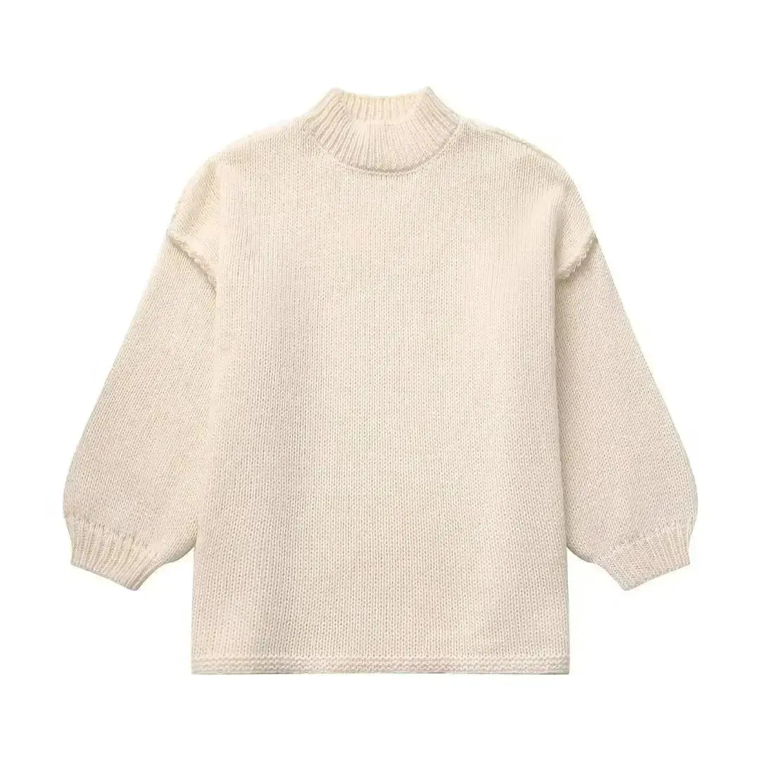 Women's Oversized Autumn Sweater – Relaxed Knit Pullover