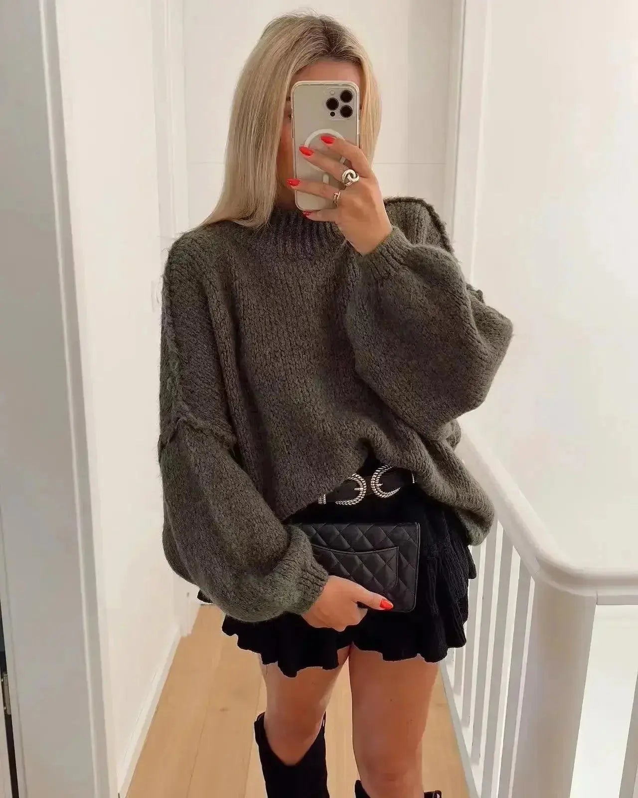 Women's Oversized Autumn Sweater – Relaxed Knit Pullover