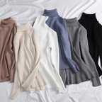 Women's Classic Roll Neck Sweater – Turtleneck Winter Knit Sweater
