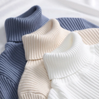 Women's Classic Roll Neck Sweater – Turtleneck Winter Knit Sweater
