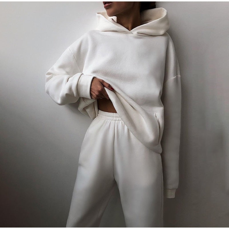 Women's Oversized Hoodie Set – Relaxed Jogger Tracksuit