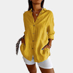 Women's Lightweight Long Sleeve Blouse – Relaxed Everyday Blouse
