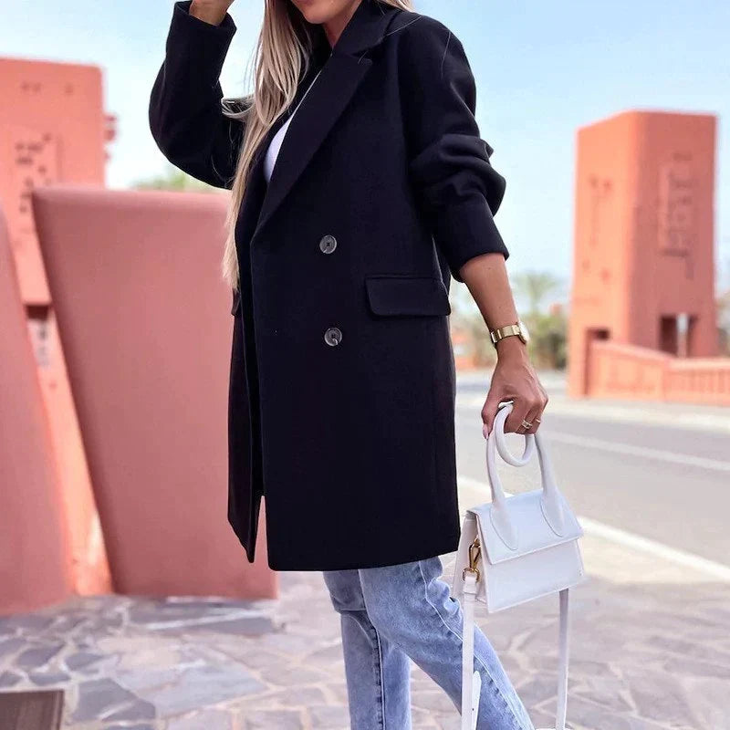 Women's Tailored Longline Overcoat – Classic Winter Coat